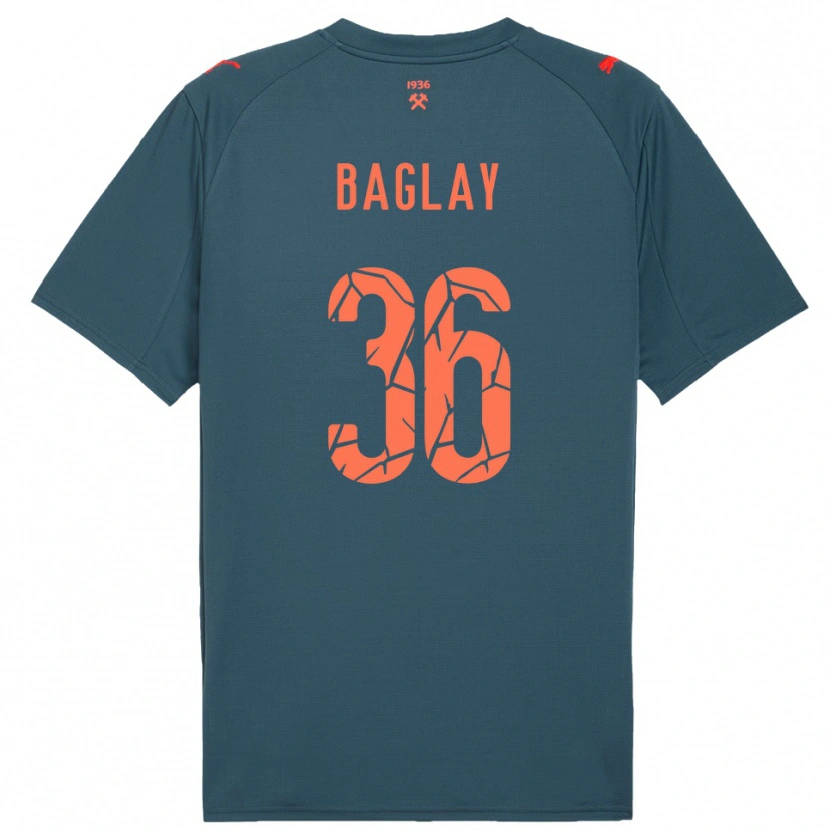 Danxen Niño Camiseta Rostyslav Baglay #36 Marino Rojo 2ª Equipación 2025/26 La Camisa México