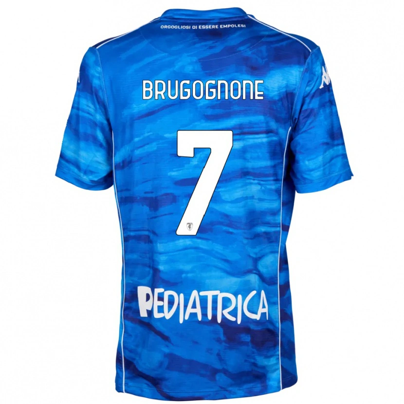 Danxen Hombre Camiseta Giuseppe Brugognone #7 Azul Blanco 1ª Equipación 2025/26 La Camisa México