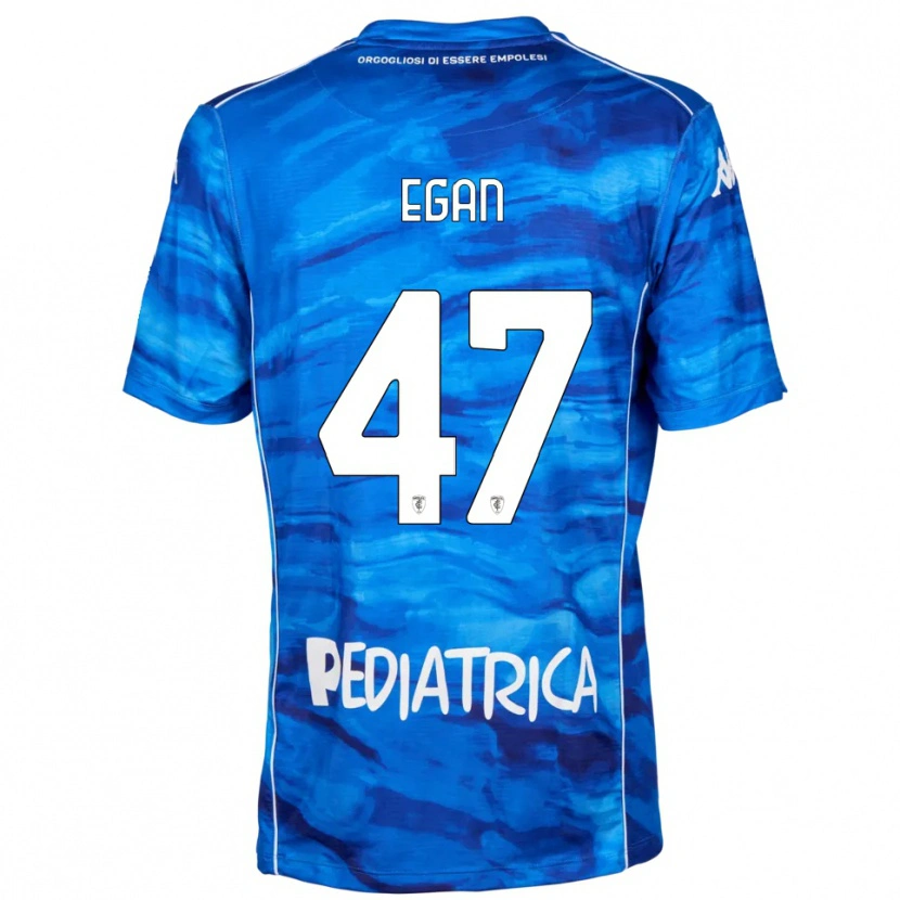 Danxen Hombre Camiseta Matteo Egan #47 Azul Blanco 1ª Equipación 2025/26 La Camisa México