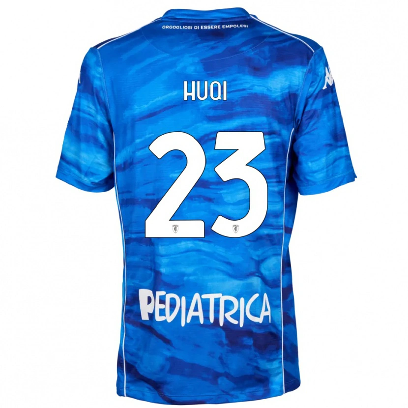 Danxen Hombre Camiseta Mattia Huqi #23 Azul Blanco 1ª Equipación 2025/26 La Camisa México