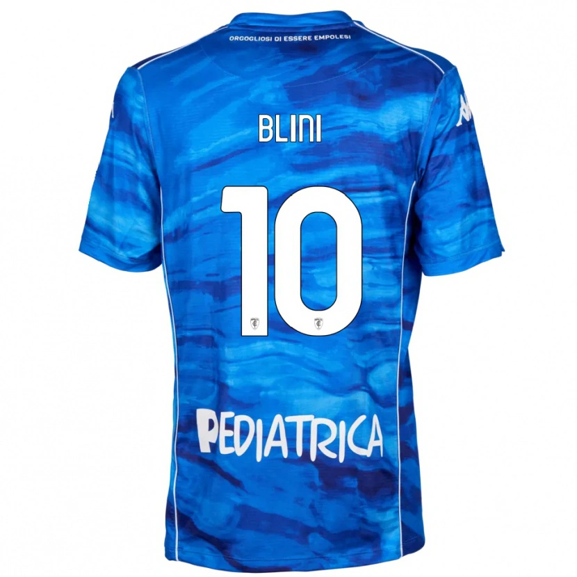 Danxen Hombre Camiseta Oliver Blini #10 Azul Blanco 1ª Equipación 2025/26 La Camisa México