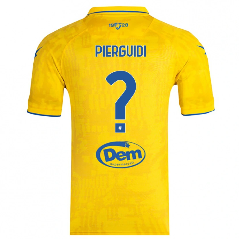 Danxen Hombre Camiseta Vittorio Pierguidi #0 Amarillo Azul 1ª Equipación 2025/26 La Camisa México