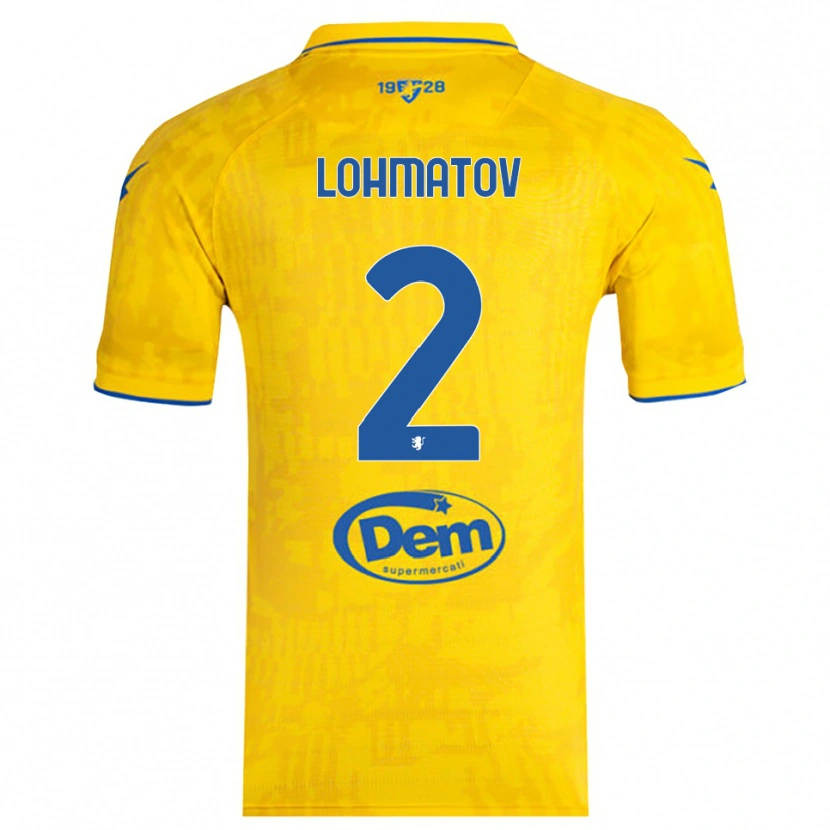 Danxen Hombre Camiseta Aleksandr Lohmatov #2 Amarillo Azul 1ª Equipación 2025/26 La Camisa México
