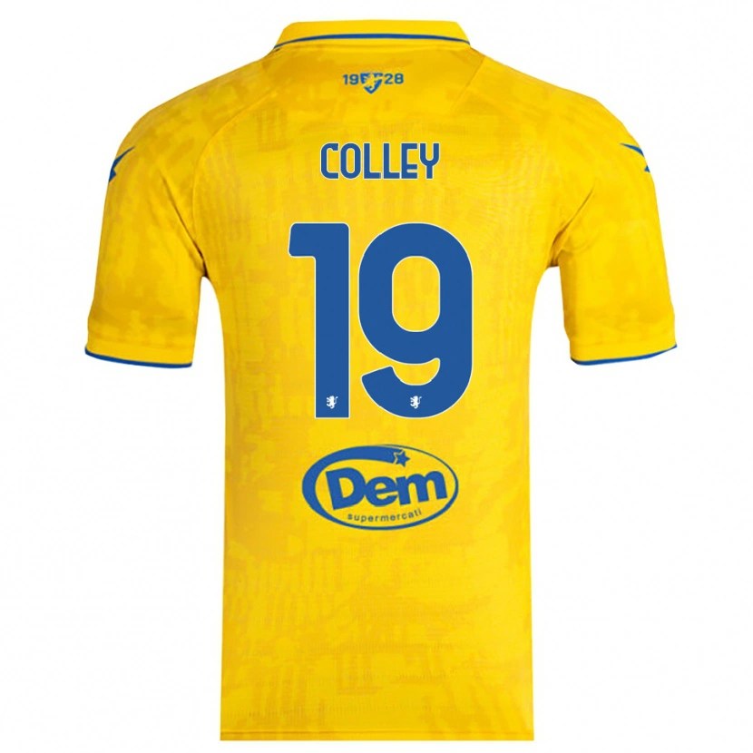 Danxen Hombre Camiseta Muhammed Colley #19 Amarillo Azul 1ª Equipación 2025/26 La Camisa México