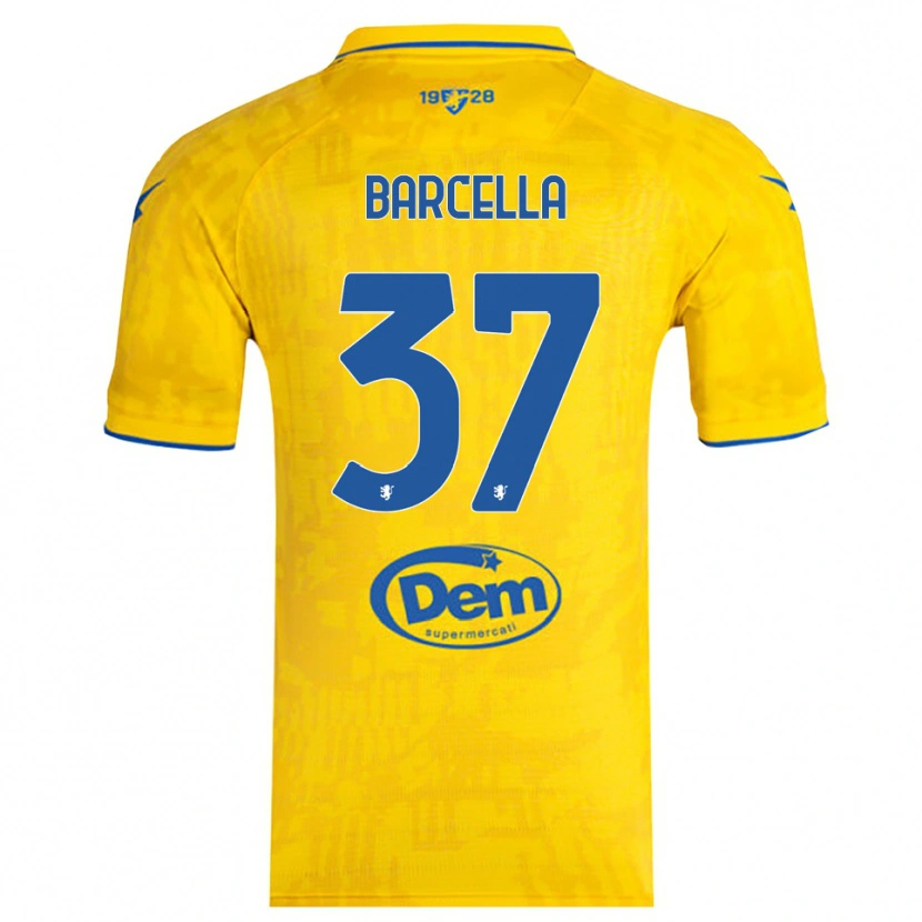 Danxen Hombre Camiseta Kevin Barcella #37 Amarillo Azul 1ª Equipación 2025/26 La Camisa México