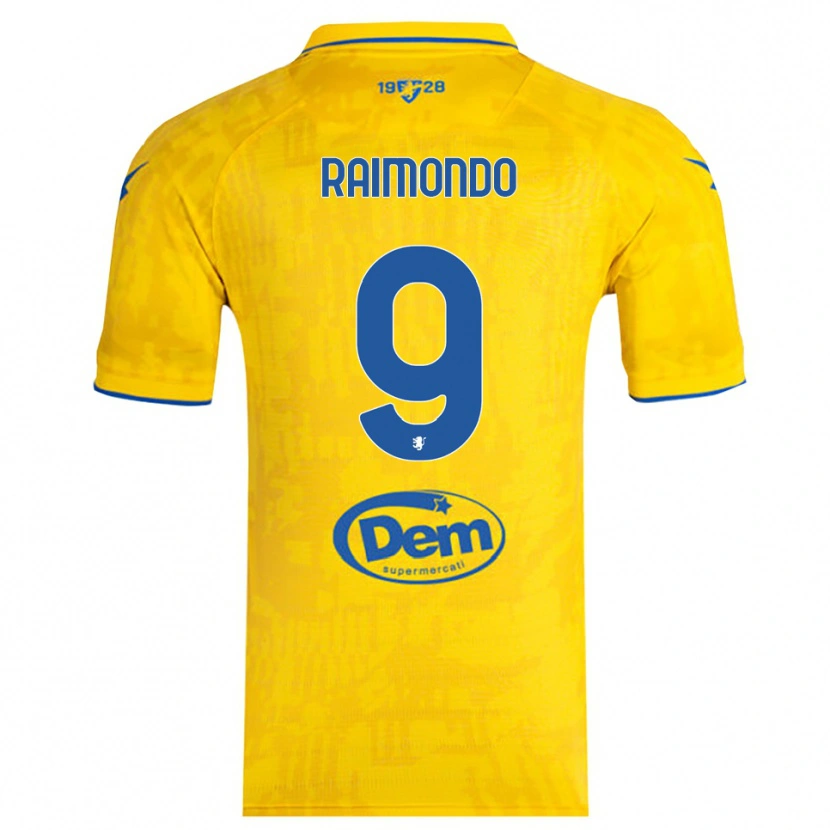 Danxen Hombre Camiseta Antonio Raimondo #9 Amarillo Azul 1ª Equipación 2025/26 La Camisa México