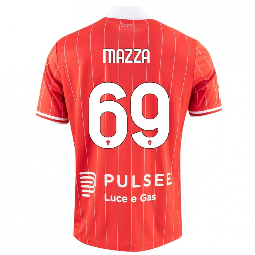 Danxen Hombre Camiseta Andrea Mazza #69 Rojo Blanco 1ª Equipación 2025/26 La Camisa México