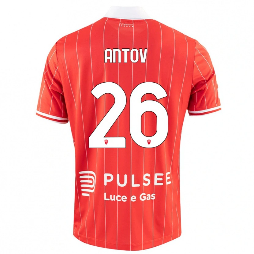 Danxen Hombre Camiseta Valentin Antov #26 Rojo Blanco 1ª Equipación 2025/26 La Camisa México