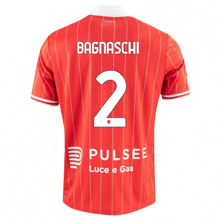 Danxen Hombre Camiseta Alessandro Bagnaschi #2 Rojo Blanco 1ª Equipación 2025/26 La Camisa México