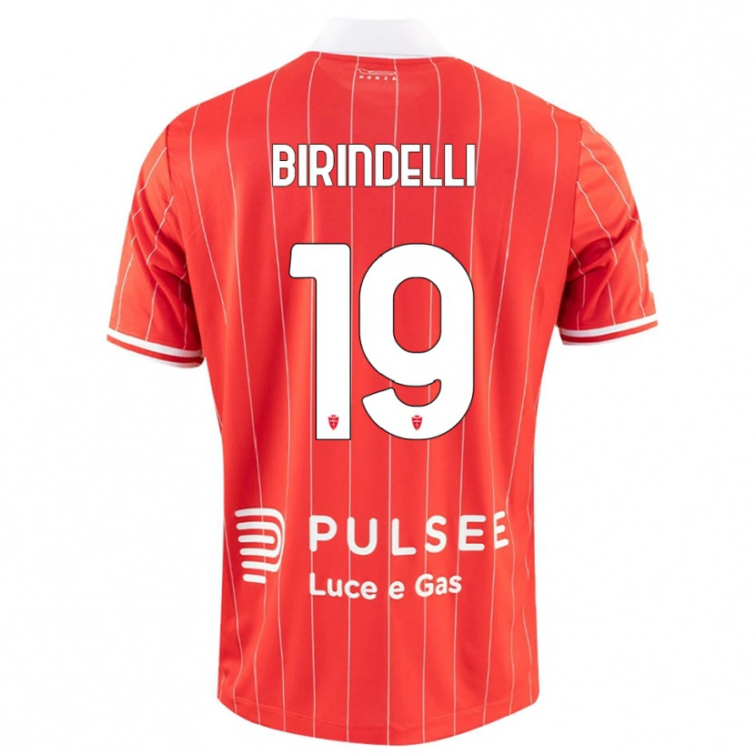 Danxen Hombre Camiseta Samuele Birindelli #19 Rojo Blanco 1ª Equipación 2025/26 La Camisa México