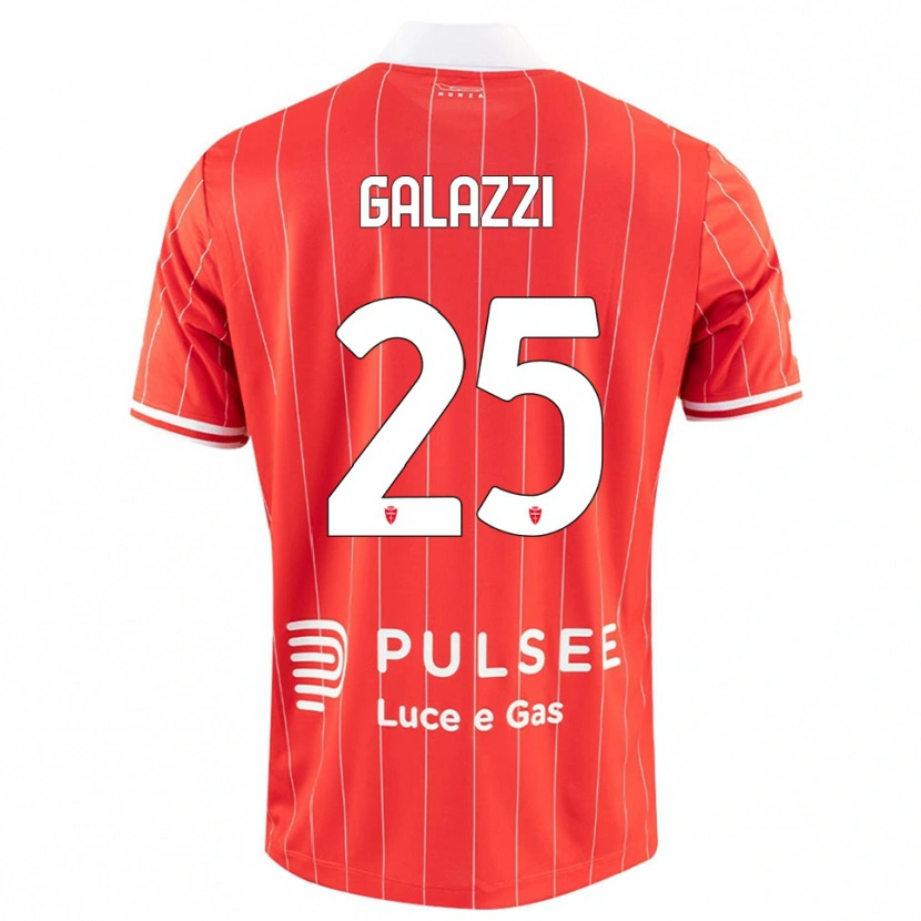 Danxen Hombre Camiseta Nicolas Galazzi #25 Rojo Blanco 1ª Equipación 2025/26 La Camisa México