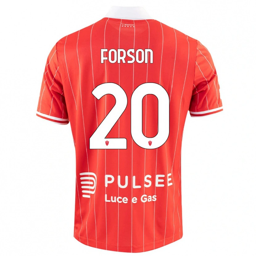 Danxen Hombre Camiseta Omari Forson #20 Rojo Blanco 1ª Equipación 2025/26 La Camisa México