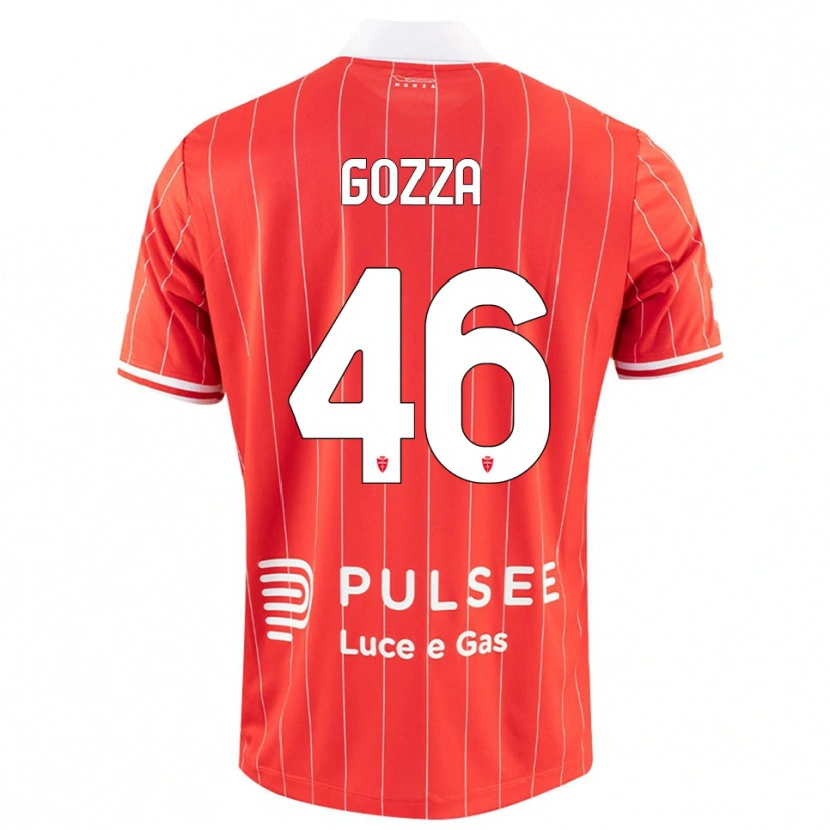 Danxen Hombre Camiseta Luca Gozza #46 Rojo Blanco 1ª Equipación 2025/26 La Camisa México