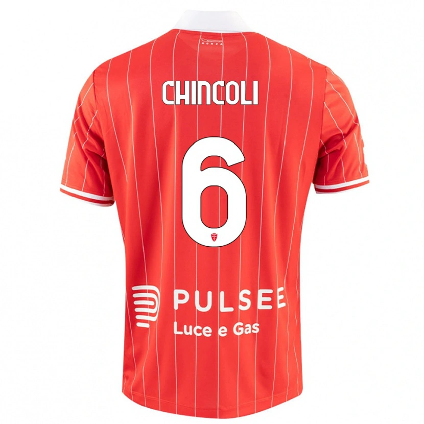 Danxen Hombre Camiseta Lorenzo Chincoli #6 Rojo Blanco 1ª Equipación 2025/26 La Camisa México