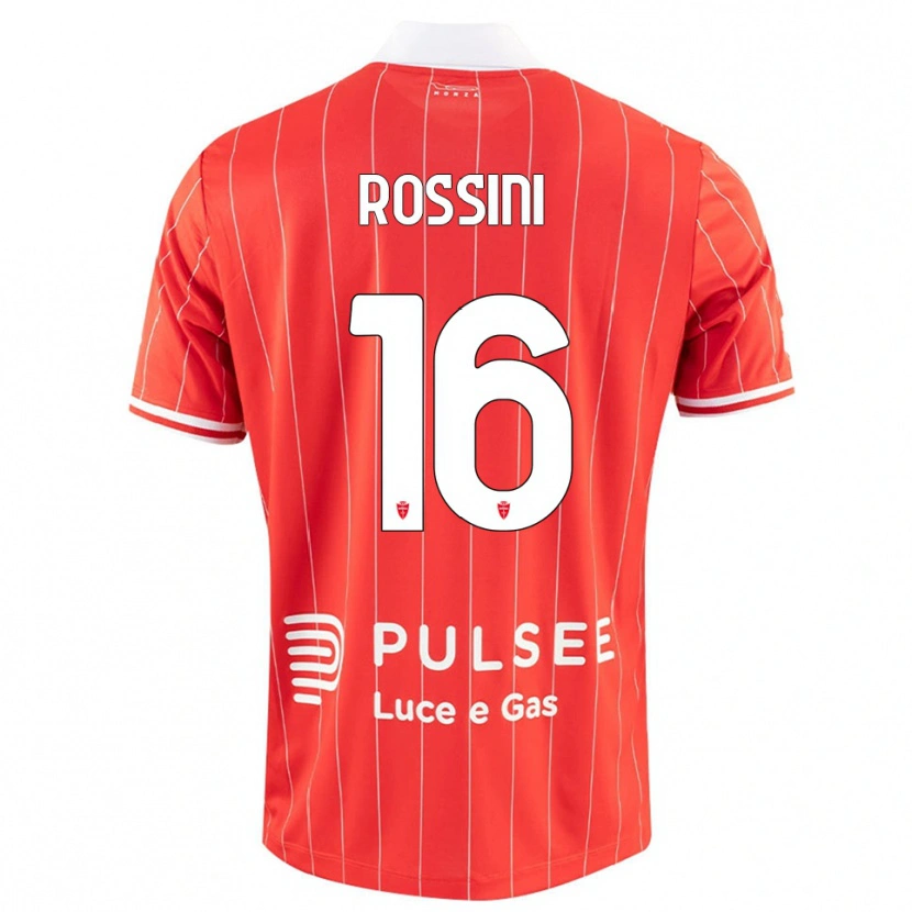 Danxen Hombre Camiseta Andrea Rossini #16 Rojo Blanco 1ª Equipación 2025/26 La Camisa México