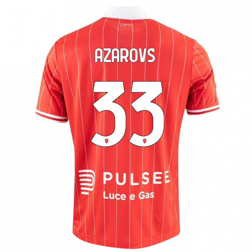 Danxen Hombre Camiseta Timurs Azarovs #33 Rojo Blanco 1ª Equipación 2025/26 La Camisa México