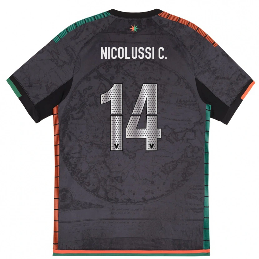 Danxen Hombre Camiseta Hans Nicolussi Caviglia #14 Gris Oscuro 1ª Equipación 2025/26 La Camisa México