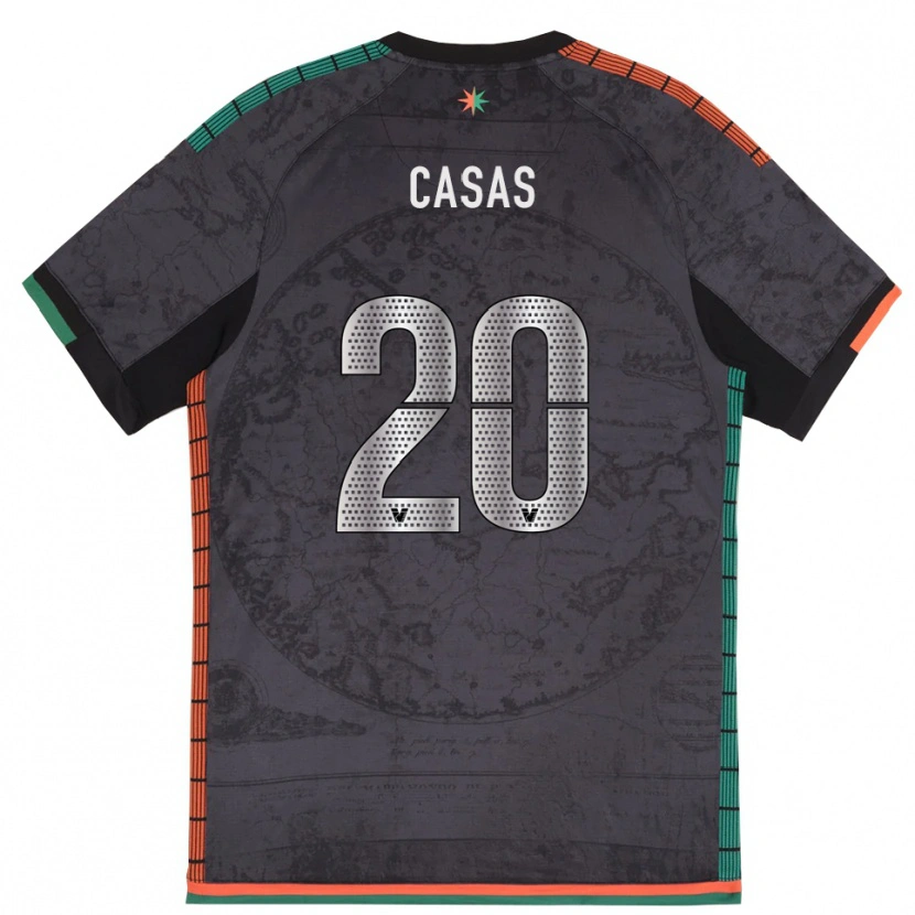 Danxen Hombre Camiseta Antonio Casas #20 Gris Oscuro 1ª Equipación 2025/26 La Camisa México