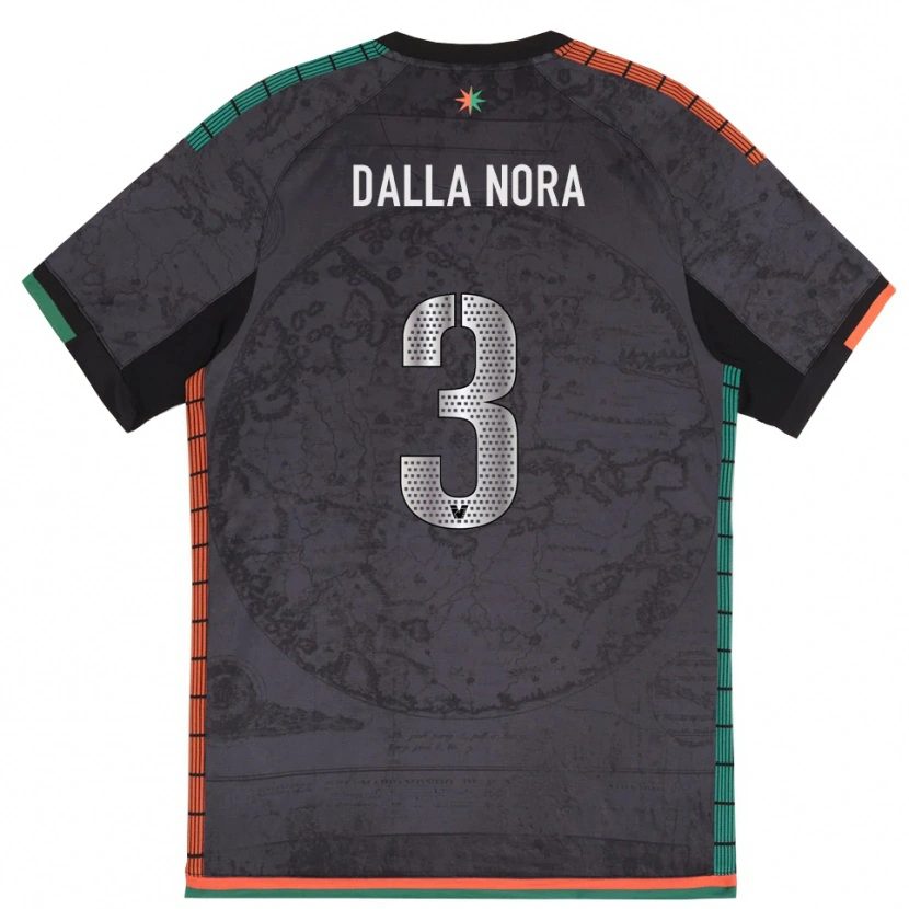 Danxen Hombre Camiseta Edoardo Dalla Nora #3 Gris Oscuro 1ª Equipación 2025/26 La Camisa México