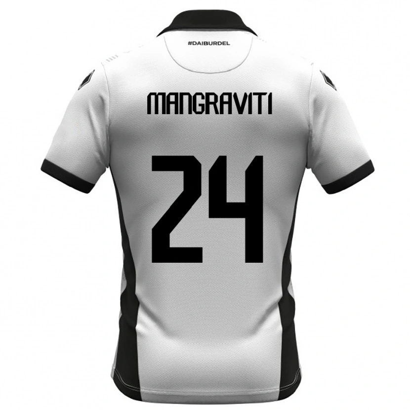 Danxen Hombre Camiseta Massimiliano Mangraviti #24 Blanco Negro Naranja 1ª Equipación 2025/26 La Camisa México