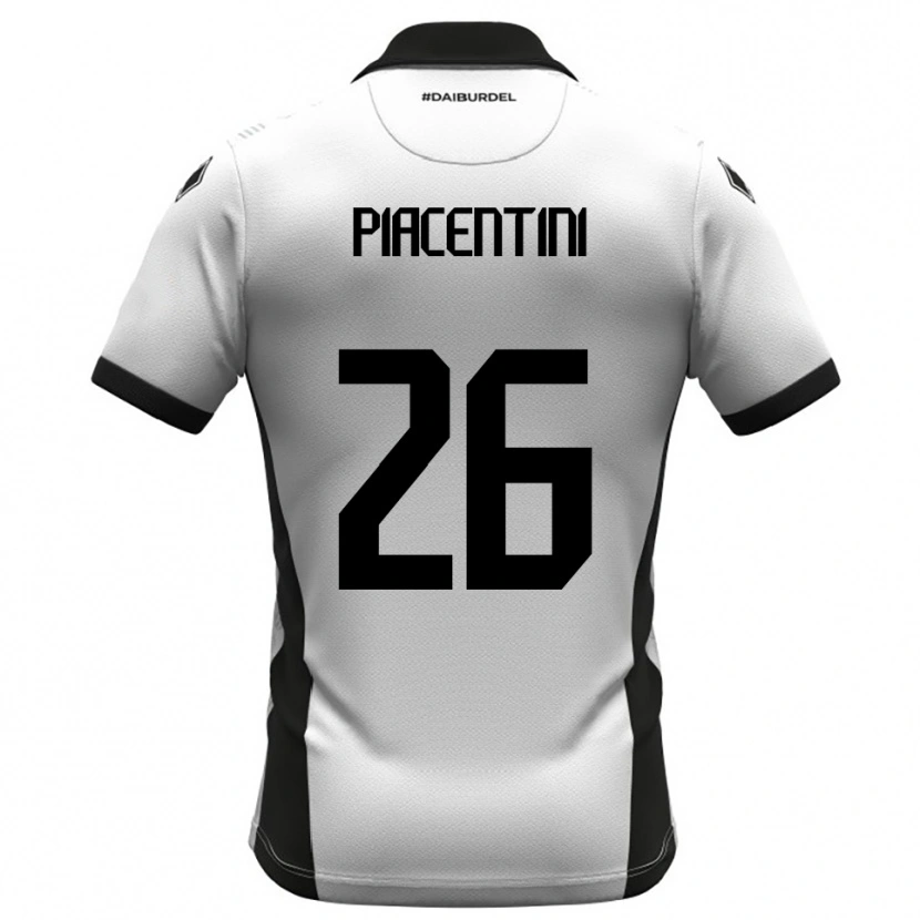 Danxen Hombre Camiseta Matteo Piacentini #26 Blanco Negro Naranja 1ª Equipación 2025/26 La Camisa México