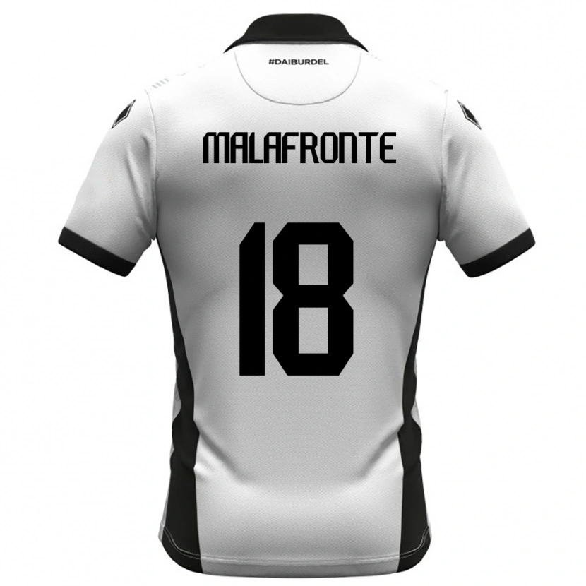Danxen Hombre Camiseta Giovanni Malafronte #18 Blanco Negro Naranja 1ª Equipación 2025/26 La Camisa México