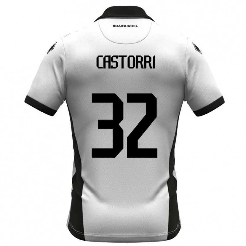 Danxen Hombre Camiseta Gianmarco Castorri #32 Blanco Negro Naranja 1ª Equipación 2025/26 La Camisa México