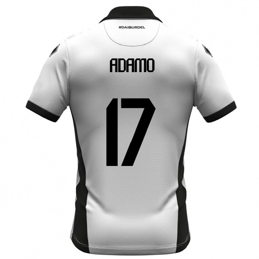Danxen Hombre Camiseta Emanuele Adamo #17 Blanco Negro Naranja 1ª Equipación 2025/26 La Camisa México