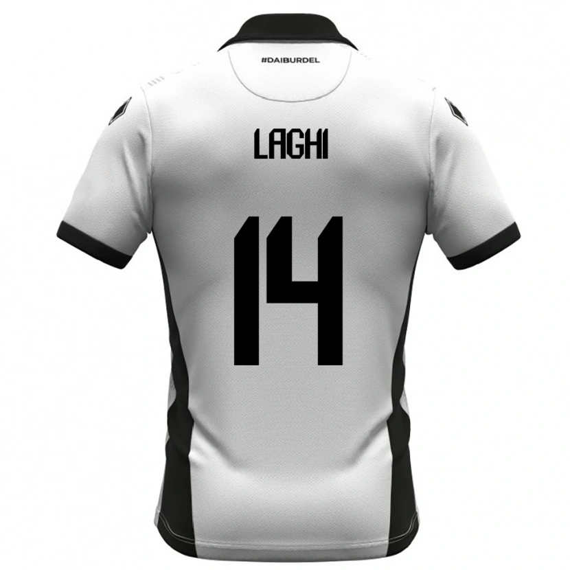 Danxen Hombre Camiseta Riccardo Laghi #14 Blanco Negro Naranja 1ª Equipación 2025/26 La Camisa México