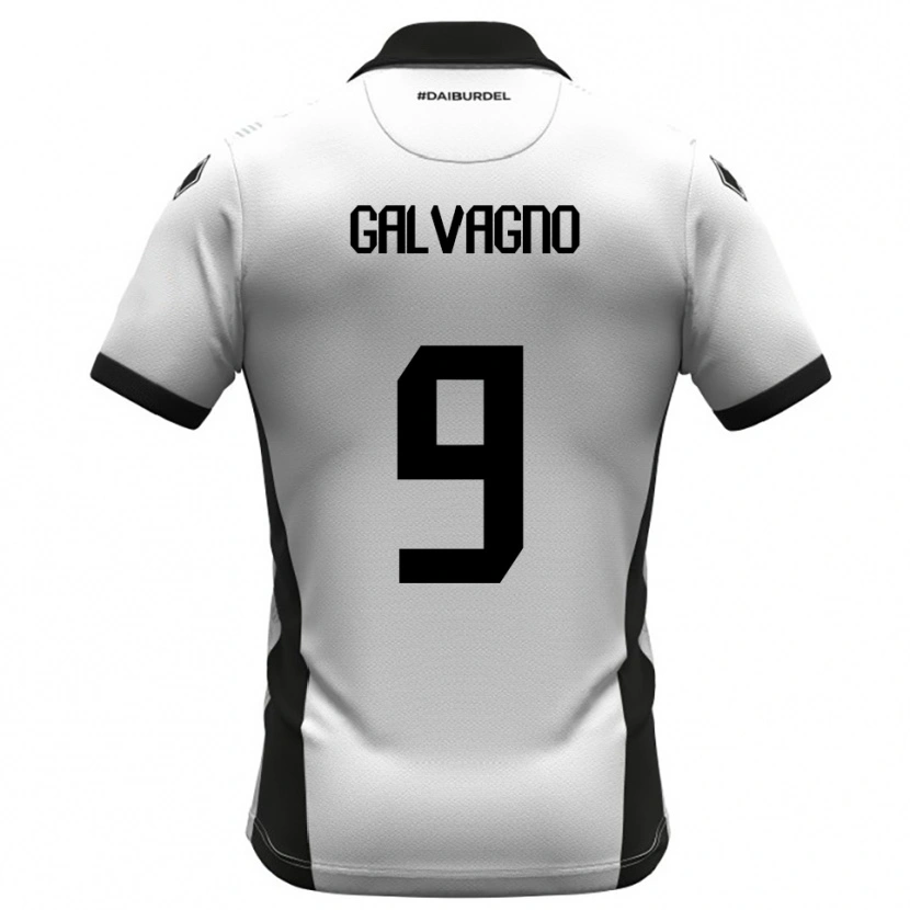 Danxen Hombre Camiseta Filippo Galvagno #9 Blanco Negro Naranja 1ª Equipación 2025/26 La Camisa México