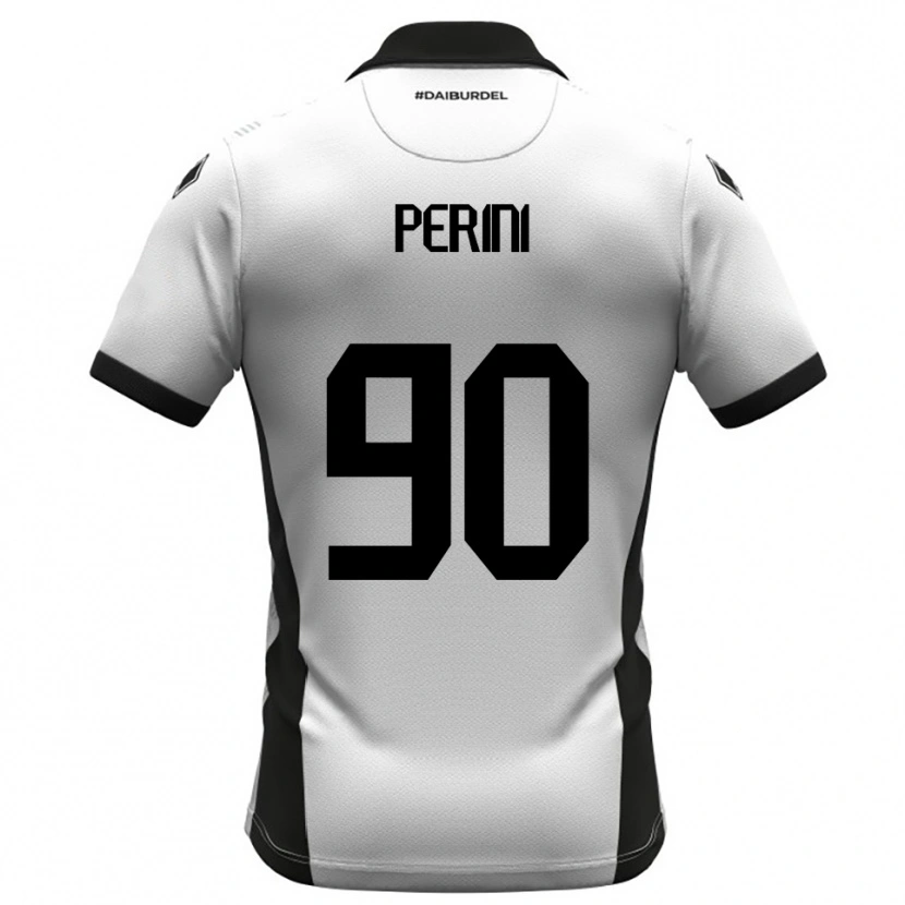 Danxen Hombre Camiseta Giovanni Perini #90 Blanco Negro Naranja 1ª Equipación 2025/26 La Camisa México