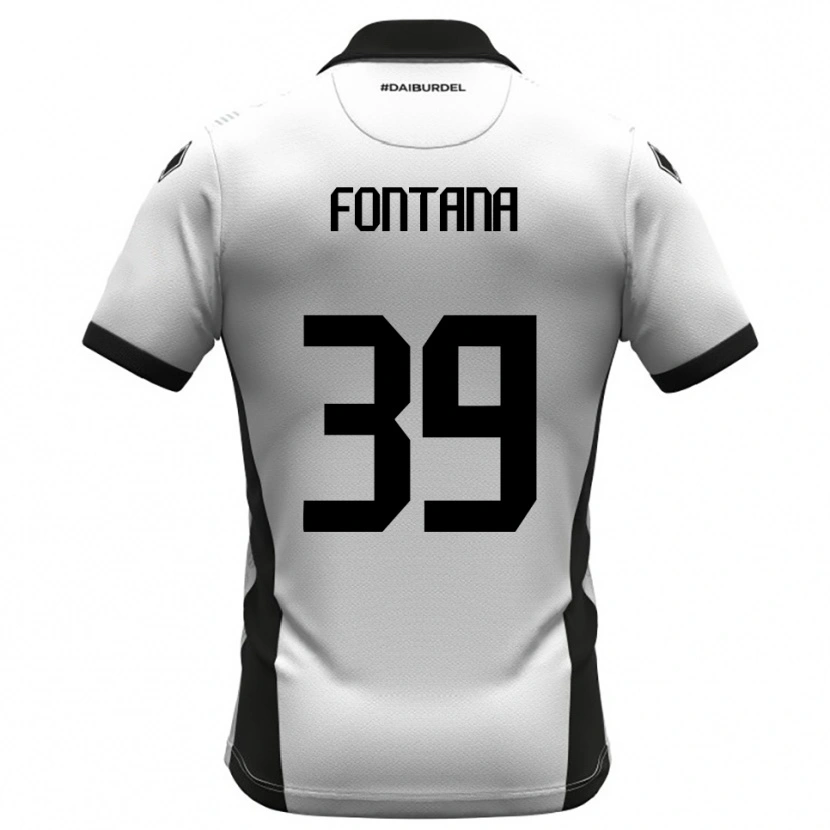 Danxen Hombre Camiseta Niccolò Fontana #39 Blanco Negro Naranja 1ª Equipación 2025/26 La Camisa México