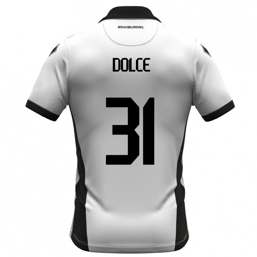 Danxen Hombre Camiseta Alessandro Dolce #31 Blanco Negro Naranja 1ª Equipación 2025/26 La Camisa México