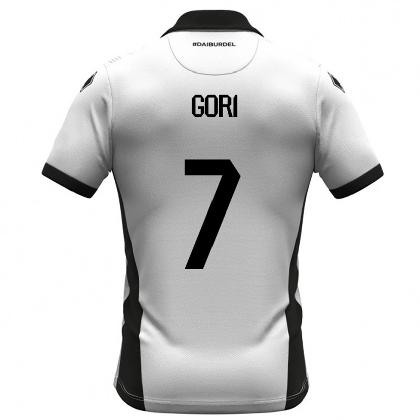 Danxen Hombre Camiseta Samuele Gori #7 Blanco Negro Naranja 1ª Equipación 2025/26 La Camisa México