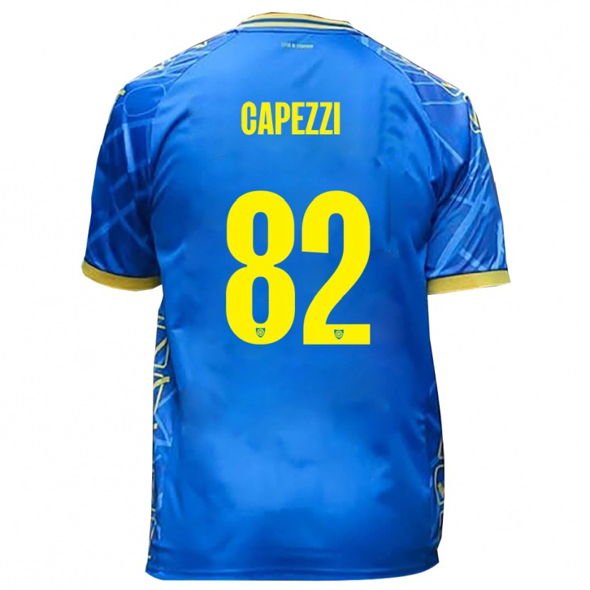 Danxen Hombre Camiseta Leonardo Capezzi #82 Azul Cielo Amarillo 1ª Equipación 2025/26 La Camisa México