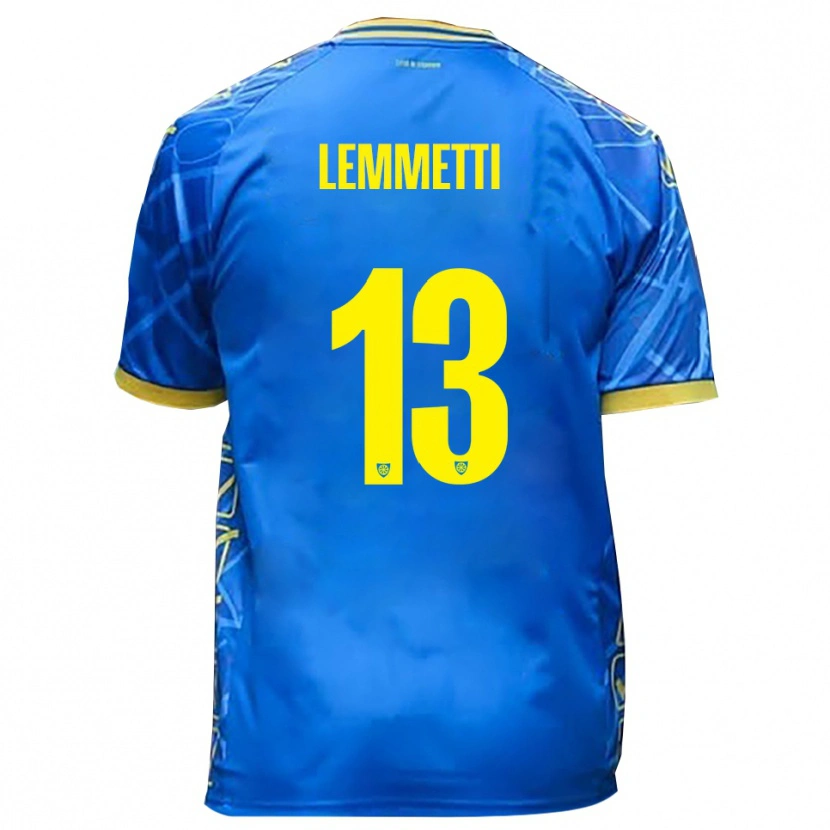 Danxen Hombre Camiseta Tommaso Lemmetti #13 Azul Cielo Amarillo 1ª Equipación 2025/26 La Camisa México