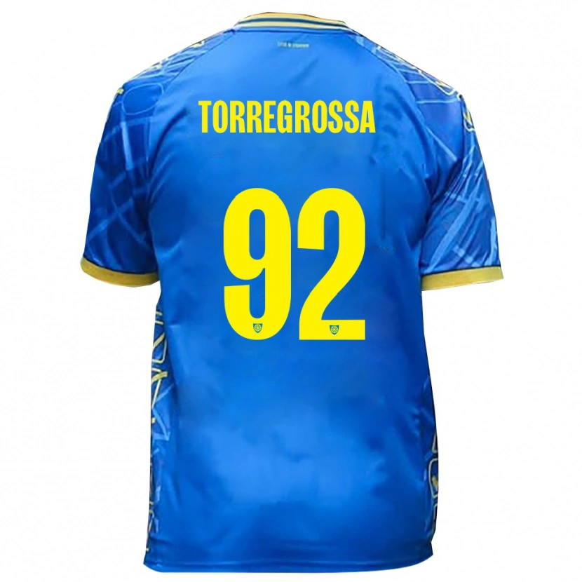 Danxen Hombre Camiseta Ernesto Torregrossa #92 Azul Cielo Amarillo 1ª Equipación 2025/26 La Camisa México
