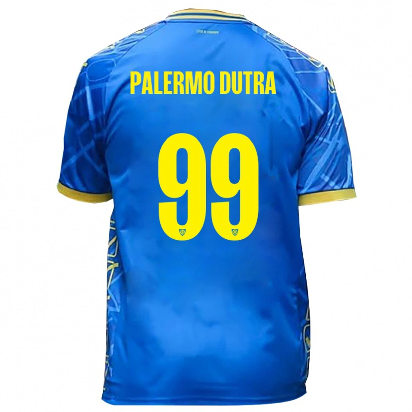 Danxen Hombre Camiseta Ryduan Palermo Dutra #99 Azul Cielo Amarillo 1ª Equipación 2025/26 La Camisa México