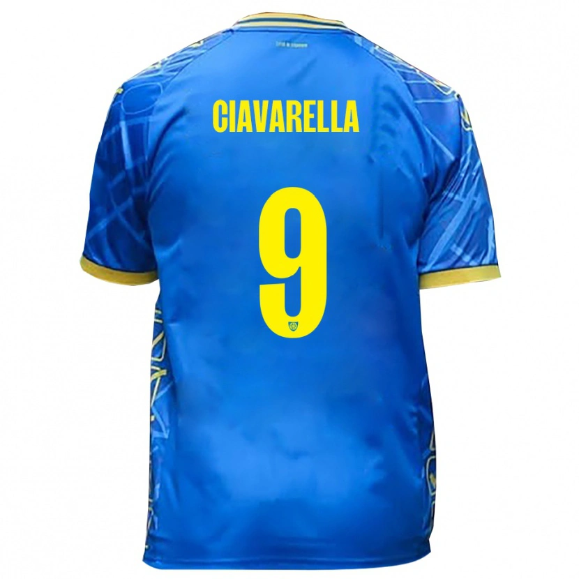 Danxen Hombre Camiseta Jacopo Ciavarella #9 Azul Cielo Amarillo 1ª Equipación 2025/26 La Camisa México