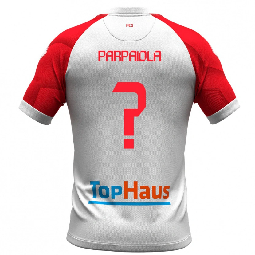 Danxen Hombre Camiseta Daniel Parpaiola #0 Blanco Rojo 1ª Equipación 2025/26 La Camisa México