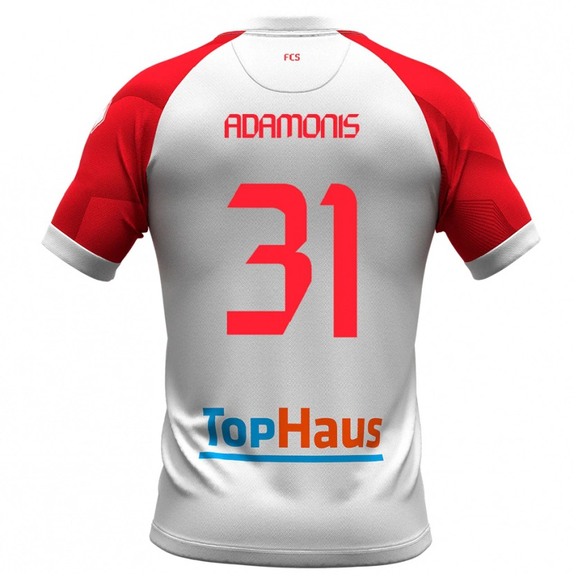 Danxen Hombre Camiseta Marius Adamonis #31 Blanco Rojo 1ª Equipación 2025/26 La Camisa México