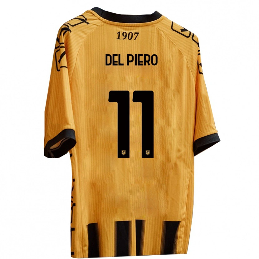 Danxen Hombre Camiseta Lorenzo Del Piero #11 Amarillo Negro 1ª Equipación 2025/26 La Camisa México