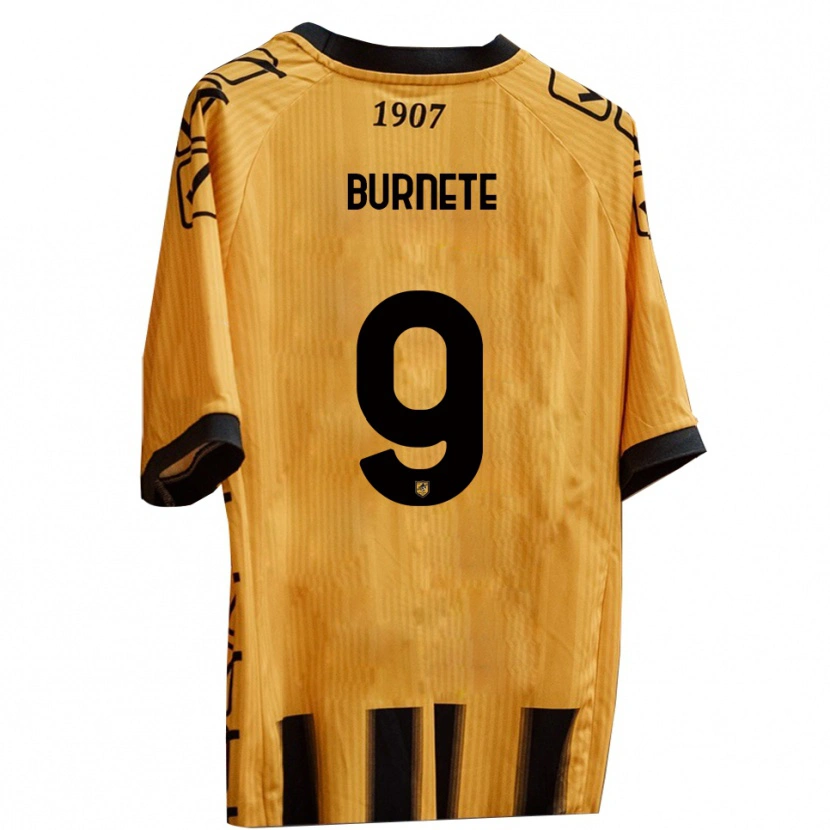 Danxen Hombre Camiseta Rareș Burnete #9 Amarillo Negro 1ª Equipación 2025/26 La Camisa México