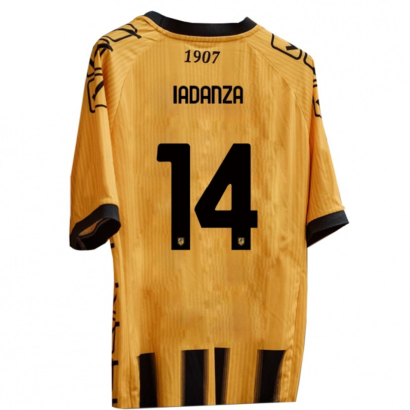 Danxen Hombre Camiseta Mattia Iadanza #14 Amarillo Negro 1ª Equipación 2025/26 La Camisa México
