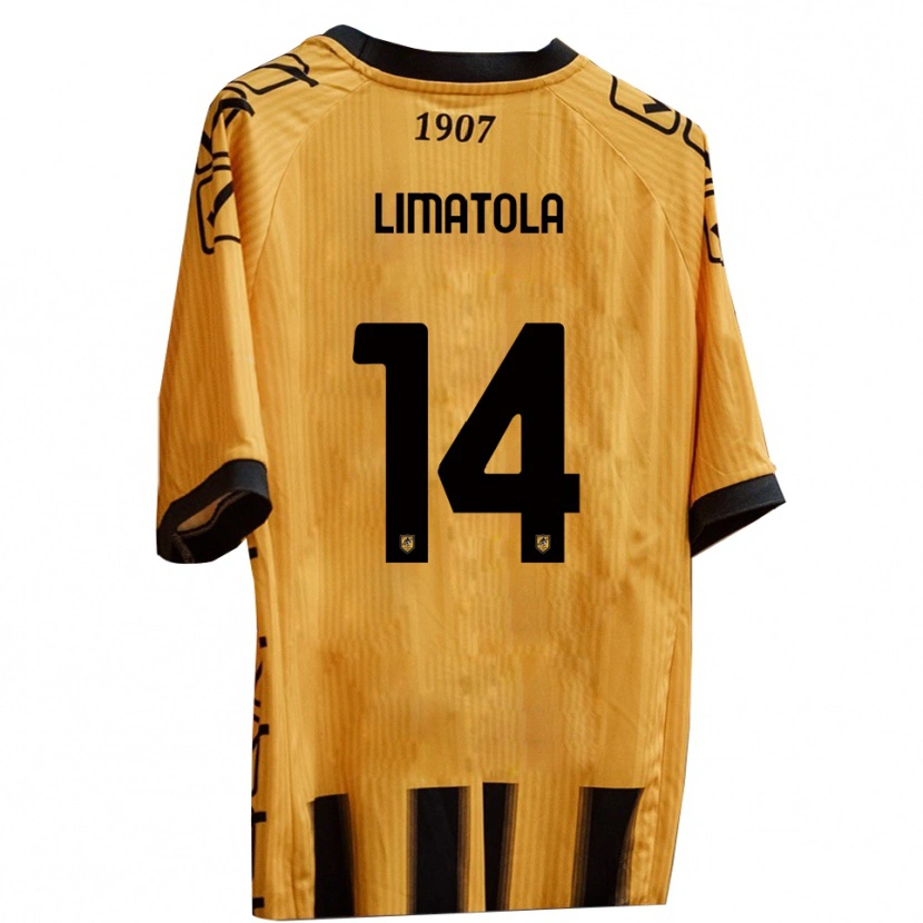 Danxen Hombre Camiseta Luigi Limatola #14 Amarillo Negro 1ª Equipación 2025/26 La Camisa México
