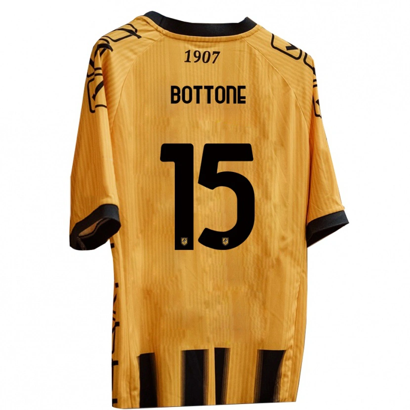 Danxen Hombre Camiseta Salvatore Bottone #15 Amarillo Negro 1ª Equipación 2025/26 La Camisa México
