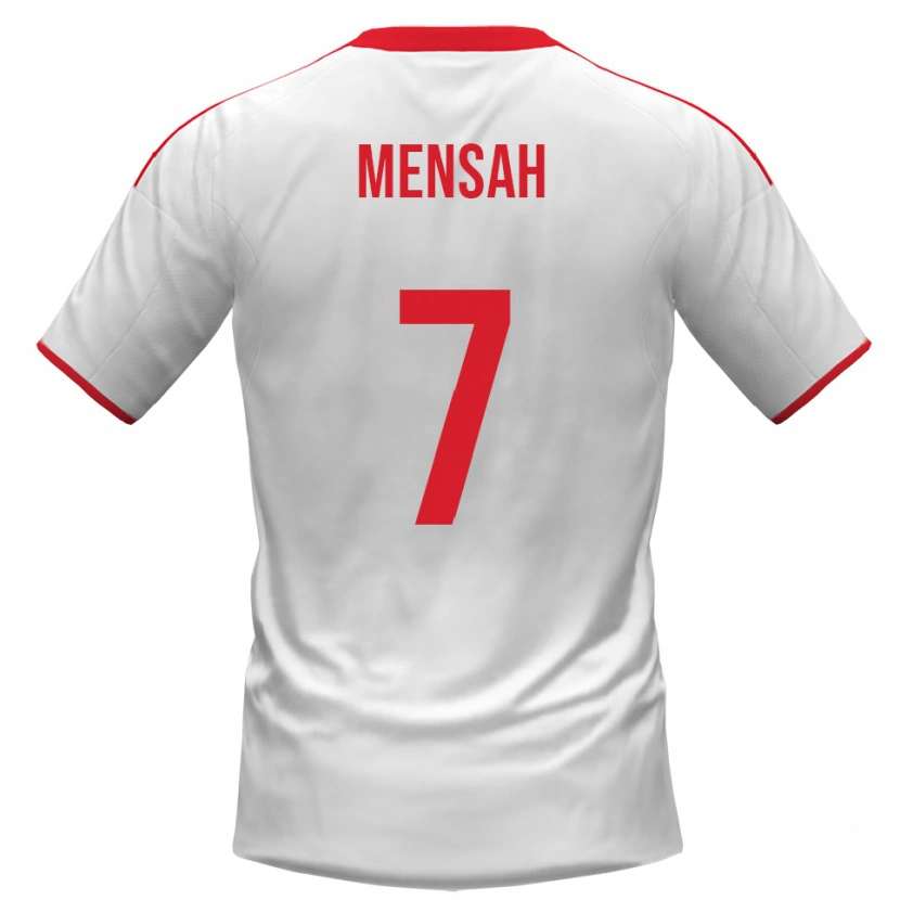 Danxen Hombre Camiseta Davis Mensah #7 Blanco Rojo 1ª Equipación 2025/26 La Camisa México