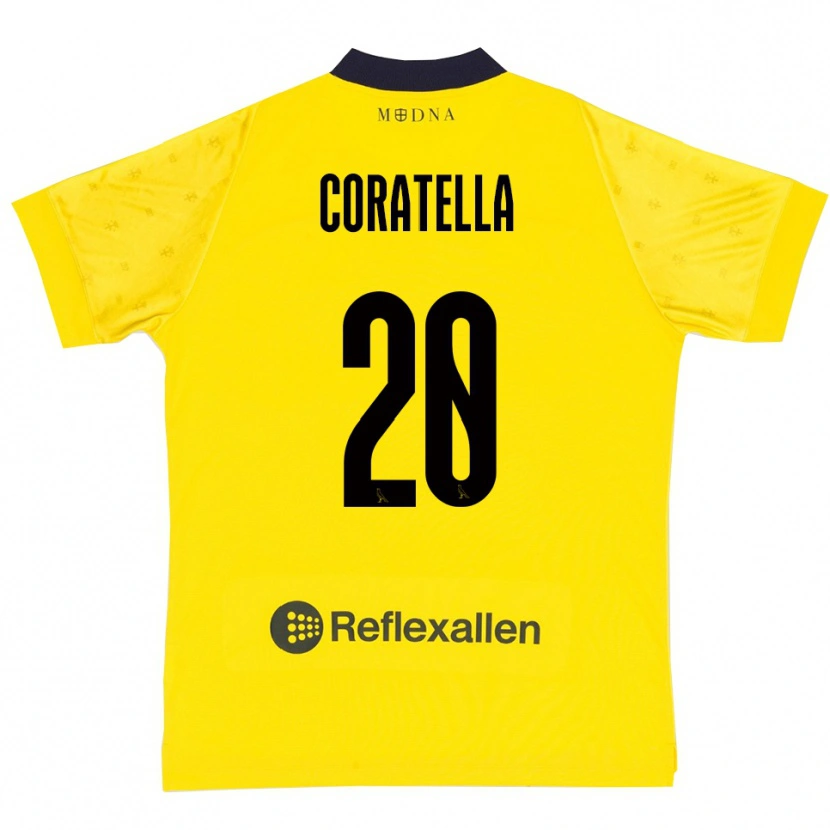 Danxen Hombre Camiseta Fabio Coratella #20 Amarillo Marino 1ª Equipación 2025/26 La Camisa México