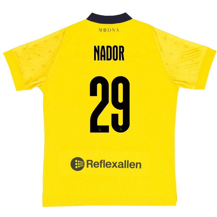 Danxen Hombre Camiseta Steven Nador #29 Amarillo Marino 1ª Equipación 2025/26 La Camisa México