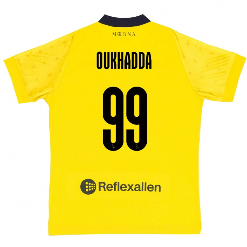 Danxen Hombre Camiseta Shady Oukhadda #99 Amarillo Marino 1ª Equipación 2025/26 La Camisa México